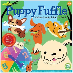 EEBOO: لعبة Puppy Fuffle Board ، تقوم بتطوير مهارات العد والصبر وحل المشكلات ، لعبة لوحة مهارات أساسية ، مثالية للأعمار 4 وما فوق ، لمدة 2 إلى 4 لاعبين