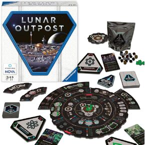 لعبة لوحة Ravensburger Lunar Outpost للأعمار العاشرة وما فوق - العمل معًا لبناء قاعدة على القمر