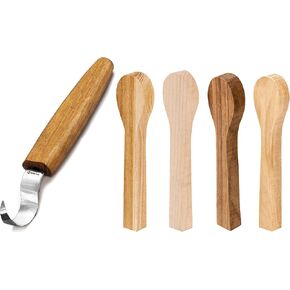 Beavercraft SK1WOOD CROVER BB3 SPOON CROVER KIT WOOD CROVER SPOON BLANCH WOOD FOR WHITTLING NEFFONT WOOD