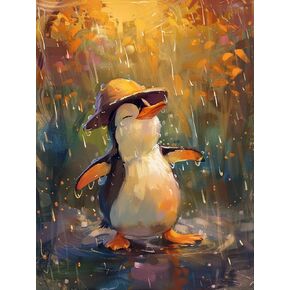 مجموعات طلاء الماس Skryuie 5d Penguin - مجموعات فن الماس DIY للبالغين لطيف ، مثقاب كامل ، غرزة كروس - البالغين Craft for Wall & Office Decor