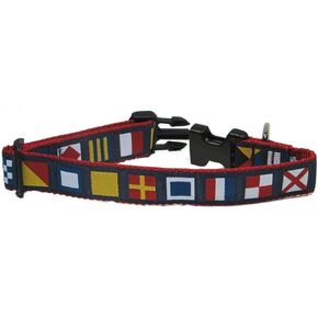 Preston Heavy Duty Adjustable Dog Collar or Dog Leash - Ideal Dog Collars and Leashes Come in Different Sizes for All Dogs. Nautical Code Flag (X-Small Collar 3/4 inch)