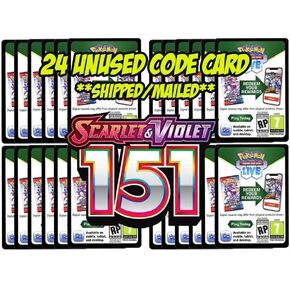 Pokemon 151 Booster Pack Code Card - X24 - Mail فقط