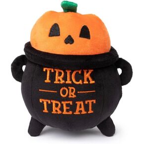 خدعة Fuzzyard أو علاج قرع الهالوين في لعبة Cauldron Plush Dog Toy لجميع أحجام السلالات