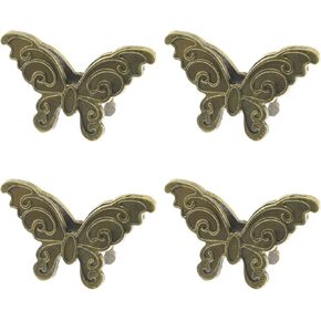 6pcs buterfly metal binder clips stique bronze document clips 3d forced forme for ther