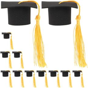 12pcs كعكة الديكور الحفلات لوازمة الورق كعكة الورق Toppers تخرج كعكة الديكورات Grad Cupcake Topcake Cupcake Cupcake Topcake Cake Picks Polyester Wine Bots Props