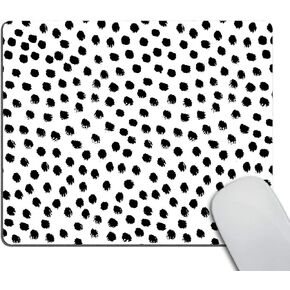 Smooffly Polka Dots Gaming Mouse pad Cuscom,Brush Strokes Dots Personality Desings Rectangle Non-Slip Rubber Mousepad 9.5 X 7.9 Inch (240mmX200mmX3mm)