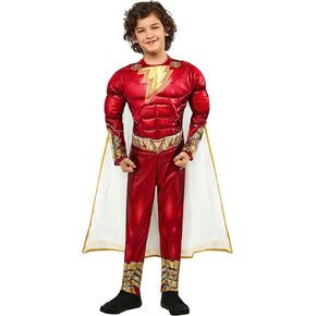 Rubie's Child's Shazam! Fury of the Gods Padded Costume Jumpsuit and Cape, As Shown