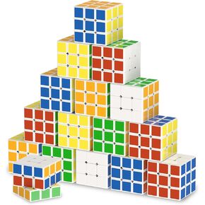 Mini Cube Bulk - 24 Pack Mini Speed Cubes Puzzle Party Favors for Kids, 1.18in 3x3 Smooth Small Magic Cube Gifts for Kids
