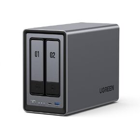 UGREEN NASync DXP4800 4-Bay Desktop NAS، وحدة المعالجة المركزية Intel N100 رباعية النواة، ذاكرة وصول عشوائي DDR5 سعة 8 جيجابايت، 32 جيجا eMMC، 2 * 2.5 جيجا بايت، 2 * فتحات M.2 NVMe، 4K HDMI، تخزين متصل بالشبكة (بدون أقراص) in Kuwait