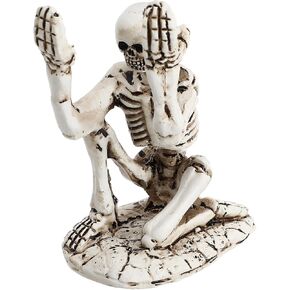 Imikeya 1 pc skull pen pen rolege skeleton pen display stand makeup brush stare fountain pen pender spress spress pen pen spish healween skledon uptue for alloween home party decor
