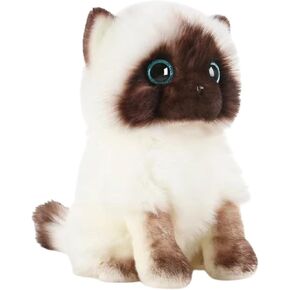 FRANKIEZHOU Lifelike Siamese Cat Stuffed Animal-White 7.87", Stuffed Cat Plush Toy,Little Cat Plush,Soft Companion Pets, Cat Stuffed Animals for Girls,Gifts for Kids, Baby Gift, Home Decor