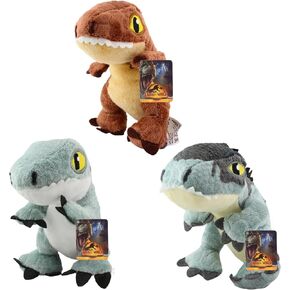 Jurassic World Dominion - مجموعات لعبة Super Soft Gift Dinosaur 6 "15 سم - (حزمة 3)