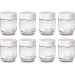 Euro Cuisine Glass Jars for Yogurt Maker, Set of 8