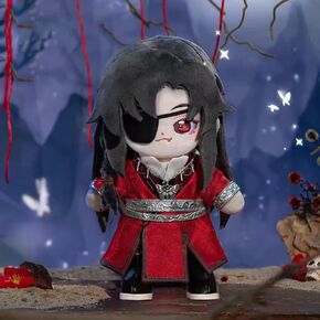 KIRA KIRA Anime Heaven Official's Blessing Hua Cheng Plushie with One Set Clothes 20cm/7.8’’ Tian Guan Ci Fu Figure Soft Stuffed TGCF Huacheng Dress Up Plush Doll Cosplay Props Collection