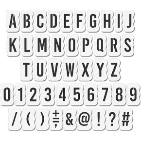 3 Inch (45 Pieces) Letter Stencil Set – Reusable Alphabet and Number Stencils for Scrapbooking, Card Making, and Small DIY Crafts – Durable Plastic for Painting on Wood, Fabric, and Canvas