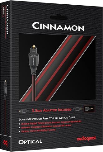 AudioQuest Cinnamon Optilink 1.5 متر كابل صوت TOSLINK أسود - كابلات صوت (TOSLINK، TOSLINK، 1.5 متر، أسود) in Kuwait