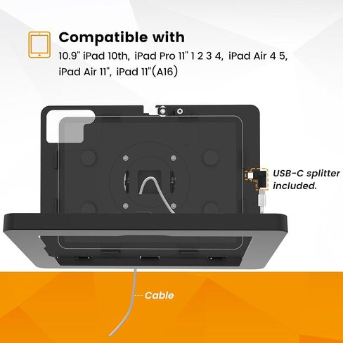 Tablet Wall Mount Compatible with 10.9" iPad 10th, iPad Pro 11" 1 2 3 4, iPad Air 4 5, iPad Air 11" - BSW101WA in Kuwait