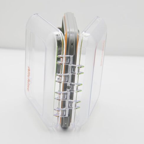 Alichino Fly Box for Fly Files Ice Jig Box Two Sided Waterproof Fly Fishing Box for Nymphs and Streamers (Green Silicone Insert B, S 4.9 * 4 * 1.6 Inch) in Kuwait