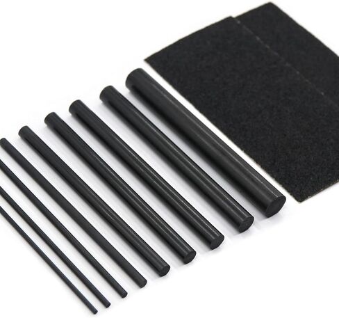 FishTrip Fishing Rod Repair Kit Complete with Epoxy,10pcs Carbon Fiber Sticks Pole Building Kit, AB Glue, Wrapping Thread for Saltwater Freshwater Spinning Casting Rod in Saudi Arabia