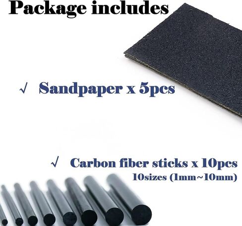FishTrip Fishing Rod Repair Kit Complete with Epoxy,10pcs Carbon Fiber Sticks Pole Building Kit, AB Glue, Wrapping Thread for Saltwater Freshwater Spinning Casting Rod in Saudi Arabia