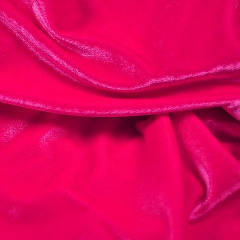 Stretch Velvet Fabric 12 Colors 62" Wide for Sewing Apparel Upholstery Curtain by The Yard (One Yard Watermelon) in Saudi Arabia