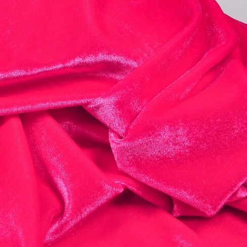 Stretch Velvet Fabric 12 Colors 62" Wide for Sewing Apparel Upholstery Curtain by The Yard (One Yard Watermelon) in Saudi Arabia
