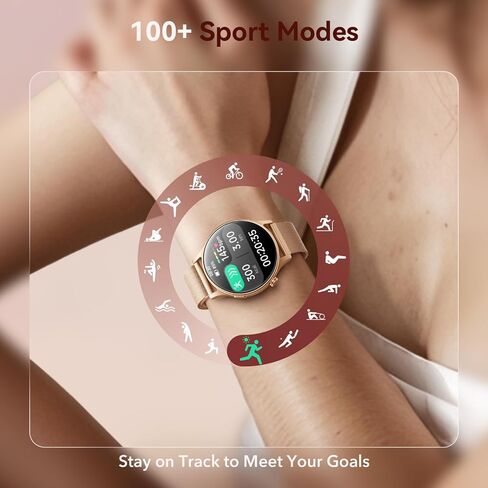 aeac Smart Watch for Women, AMOLED Ultra-Clear Screen Activity Trackers with Heart Rate/Sleep/SpO2 Monitor, Smartwatch for iPhone/Samsung/Android, 110+ Sport Modes Waterproof Fitness Reloj Inteligente in Kuwait