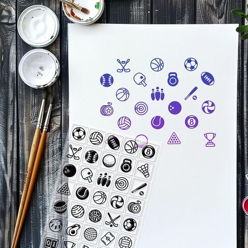 أيقونات Globleland الرياضية Clear Stamps لجعل البطاقات كرة السلة السيليكون Clear Stamps كرة القدم جولف الطوابع الشفافة in Saudi Arabia