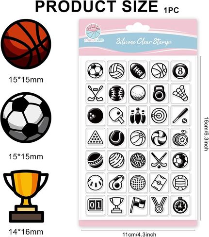 أيقونات Globleland الرياضية Clear Stamps لجعل البطاقات كرة السلة السيليكون Clear Stamps كرة القدم جولف الطوابع الشفافة in Saudi Arabia