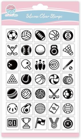 أيقونات Globleland الرياضية Clear Stamps لجعل البطاقات كرة السلة السيليكون Clear Stamps كرة القدم جولف الطوابع الشفافة in Saudi Arabia