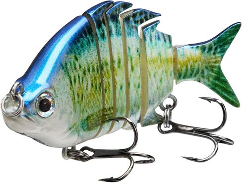 Bassdash SwimPanfish 2.5"/0.34oz Hard Bluegill Swimbaits Multi Jointed Topwater Trout Bass Fishing Crank Lure,Pack of 4 in Kuwait