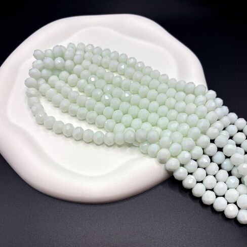 265pcs حبات زجاجية لصنع المجوهرات ، حبات زجاجية بلورية 10 ملم لتصنيع الأساور ، روندل ، حبات كريستال بيضاء كبيرة لخبراء النبيذ ، سحر الرياح ، in Saudi Arabia