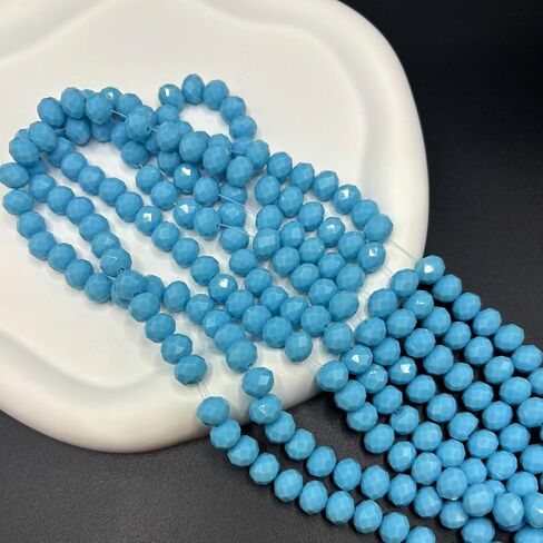265pcs حبات زجاجية لصنع المجوهرات ، حبات زجاجية بلورية 10 ملم لتصنيع الأساور ، روندل ، حبات كريستال بيضاء كبيرة لخبراء النبيذ ، سحر الرياح ، in Saudi Arabia