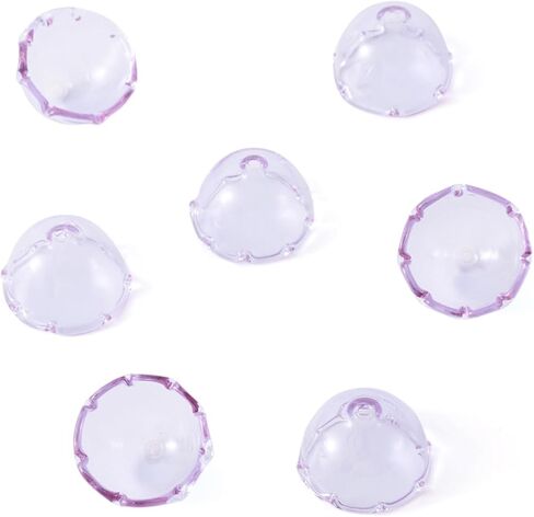 Cheriswelry Lily Flower Beads Caps Clear Glass Wind Bell Beads Crystal Fishing Beads for Wind Chimes Bracelet Earrings Jewelry Making Decor in Saudi Arabia