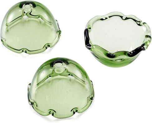 Cheriswelry Lily Flower Beads Caps Clear Glass Wind Bell Beads Crystal Fishing Beads for Wind Chimes Bracelet Earrings Jewelry Making Decor in Saudi Arabia