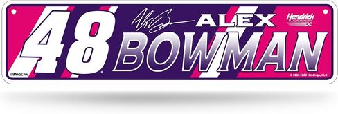 Rico Industries NASCAR Racing Ryan Blaney لافتة شارع معدنية مقاس 4 × 15 بوصة ديكور منزلي - غرفة النوم - المكتب - كهف الرجل in Kuwait