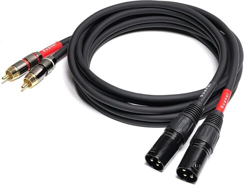 RCA to XLR Cable, XLR Male to RCA Male Cable, RCA Male to XLR Male HiFi Audio Cable, 4N OFC 20AWG Shielded Twisted Pair Oxygen-Free Copper Braid Conductors, 2Pack (6 inches) in Kuwait