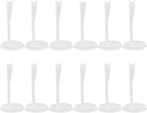 jojofuny 12pcs Doll Display Stand Plastic Support Rack for Various Sized Dolls Display and Play Random Colors Included in Saudi Arabia