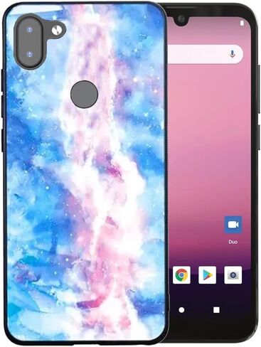 for Orbic Q10 Case, Orbic Q10 RC609LTM Phone Case, Luxury Marble Pattern Slim Flexible TPU Case with Reinforced Corners Shock Absorbing Silicone Marble Case for Orbic Q10 4G RC609LTM -Blue in Saudi Arabia