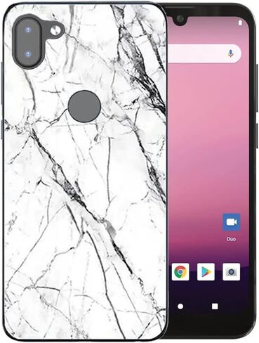 for Orbic Q10 Case, Orbic Q10 RC609LTM Phone Case, Luxury Marble Pattern Slim Flexible TPU Case with Reinforced Corners Shock Absorbing Silicone Marble Case for Orbic Q10 4G RC609LTM -Blue in Saudi Arabia