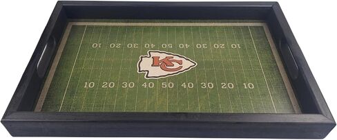 صينية خشبية لملعب كرة القدم دالاس كاوبويز NFL من Fan Creations - خادم شعار الفريق المزخرف مع مقابض للطعام والشراب - للترفيه في يوم اللعبة أو منظم الطاولة - أظهر فخر رعاة البقر الخاص بك in Saudi Arabia