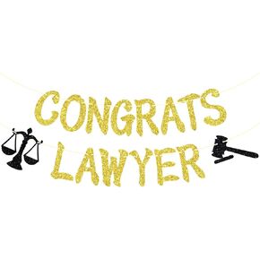 Congrats Lawyer Banner, Congrats Grad, Future Lawyer, Lawyer Grad, Congrats 2025 Law School Graduation Party Decorations Supplies