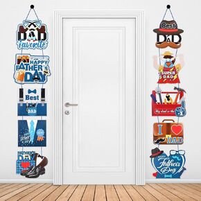 Whowaf Happy Phathers Day Decorations Sign ، Happy Fead's Day Party Party Banner Door Banner for Dad's Day Party Decoration ، Best Dad Paper Welcome Banner Party Signs for Phathers Day Birthday Party