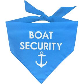 Boat Security Dog Bandana, Blue Dog Bandana, Dog Boat Accessories, Funny Dog Bandana, Boating Gifts for Dog Mom Dad, Boating Accessories Pet Scarf for Dog Puppy