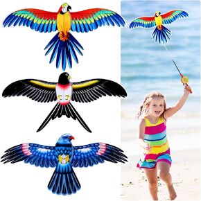 Kites for Kids Ages 3-5,Cute Colorful Kid Kites Easy to Fly for Beach Park Outdoor Game Activities,Pocket Mini Kite for Kids Ages 4-8 with Handle