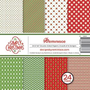 Reminisce Simply Christmas 6x6 Scrapbook Paper Pad, White