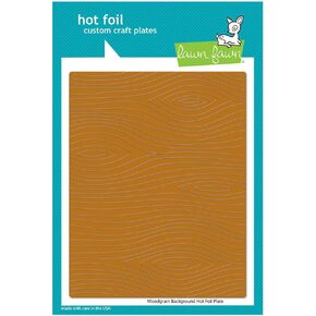 LAWN FAWN Woodgrain Lawn Cuts Background Hot Foil Plate