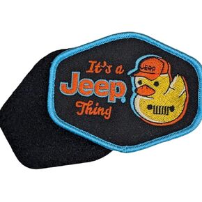 Jeep It's a Jeep Thing Duck Logo Embroidered Patch | 4" x 3" Stitch Hook and Loop Patches for Clothes, Backpacks, Hats, Jackets, and Jeans