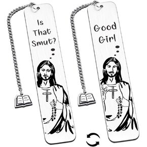 هل هذا هو Smutt Jesus Bookmark - هدايا عشاق الكتب المذهلة ، علامات لقراءة الرجال ، العناصر الكتب ، إكسسوارات Booktok ، إكسسوارات عشاق القراءة ، يسوع ميرش ، مرجعية عيد الميلاد للقراء