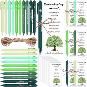 30 مجموعة من الهدايا لم الشمل العائلي Profer Pens حب الأسرة إلى الأبد قلم مع تذكر جذورنا المرجعية حبل لحفلات تجمع العائلة تفضل أفراد عائلة الهدايا التذكارية الحاضر